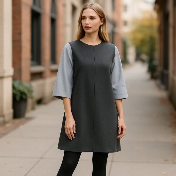 NWT ISAAC MIZRAHI NEW YORK WOOL BLEND COAT XL IN CHARCOAL HEATHER GRAY - Picture 1 of 12